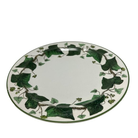 Antique Early 1900s Wedgwood Napoleon Ivy Green Queens Ware Luncheon Plate 9" D - Picture 3 of 9